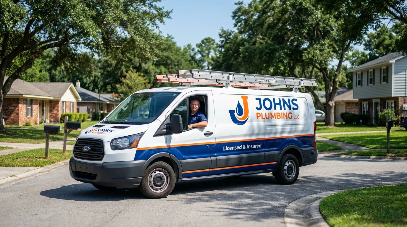 Johns Plumbing LLC service van in Saltville, VA